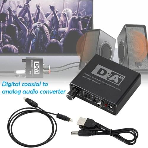 Digital To Analog Audio Converter Optical Fiber Toslink Coaxial Signal To Rca R/l Audio Decoder Spdif Atv Dac Amplifier