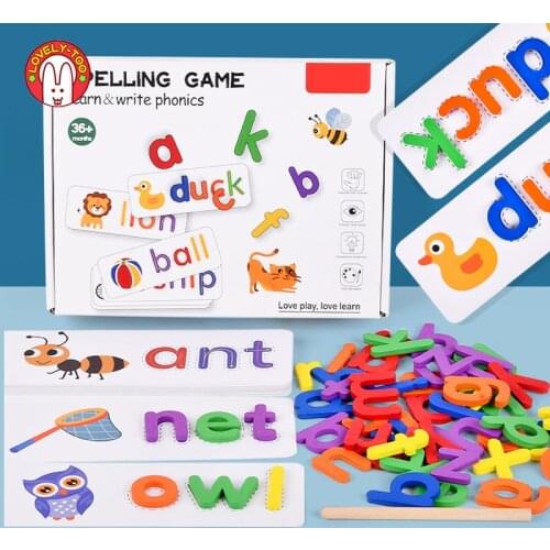 Kids Learning English Words Letter Toys Writing Alphabet Baby Cards Handwriting Practice Children Preschool Spelling Game