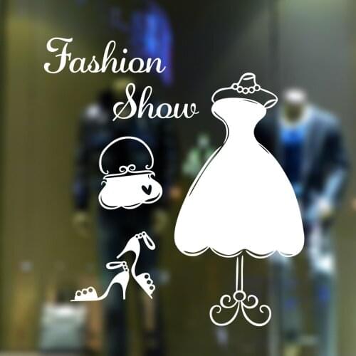 DIY Sex Lady Wardrobe Window Personality Decorative Wall Stickers Fashion Show Quotes Glass Decal Girl Bedroom Decorations Mural