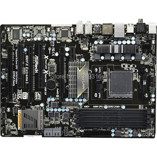 For ASRock 990FX Extreme3 Original Used Desktop for AMD 990FX Motherboard Socket AM3 AM3+ DDR3 SATA3 USB3.0