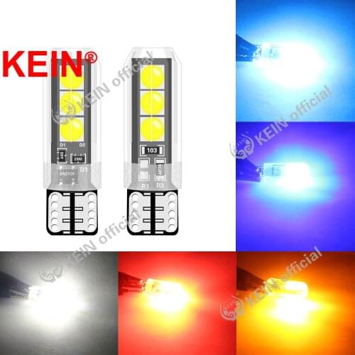 KEIN 10PCS High Quality T10 Led Car Light Bulb W5W 194 168 501 Side Marker Car Interior Lamp Parking Tail Dome Read Signal Light