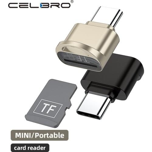 Mini Card Reader USB3.1 Type C Micro TF Adapter Cardreader Portable Smart Memory Card Reader For iPhone Samsung Xiaomi Laptop
