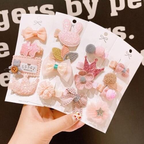 Pink Fashion Girls Cute Cartoon Hairpins Children Hair Clips Barrettes Headband Kids Fashion Hair Accessories