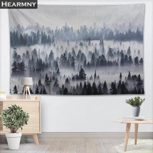 Custom Forest Wall Tapestry Home Decoration Wall Carpet Rectangular Modern Printing Fabric Yoga Mat Blanket Tapestry
