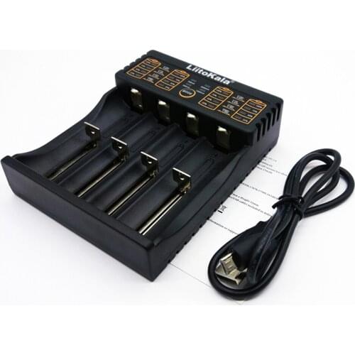 New Portable Liitokala 4 Slot Lii-402 Lithium Battery Charger for 18650 26650 16340 14500