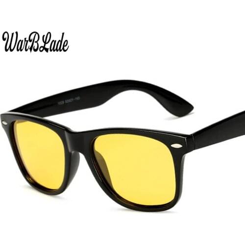 Night Vision Goggles Sunglasses Women Men Brand Designer Driving Sun Glasses Transparent Frame Yellow Lenses WarBLade W1029