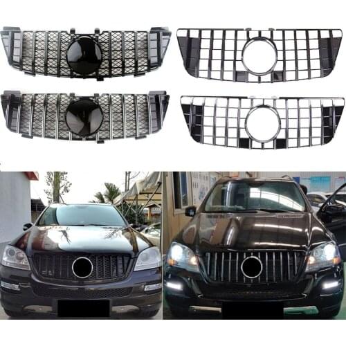 Front Bumper Racing Grill Billet Grille Cover For Mercedes-Benz W164 ML-Class 2006-2011