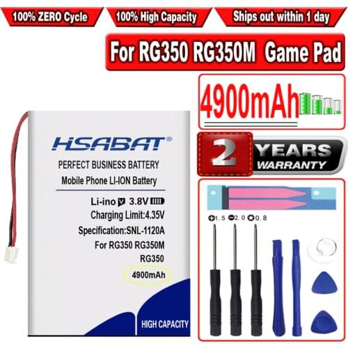 HSABAT 4900mAh Rechargeable Lithium Polymer Battery for RG350 RG350M Retro Handheld Game Console