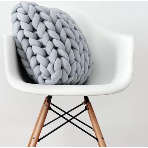 New fabric line sofa chair waist pillow, back pillow, throw pillow Hand-woven thick wool ins Nordic style 30X30 cm, 40X40 cm