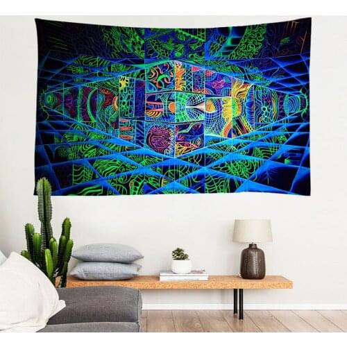 Psychedelic Geometric Figure Tapestry Wall ing Room Carpet Dorm Tapestries Art Home Decoration Accessories