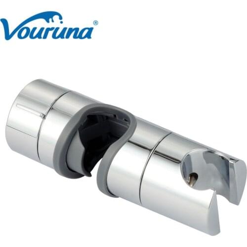 VOURUNA Hot Sale Replacement Adjustable 18-25mm ABS Chrome Hand Shower Head Holder for Shower Rail Bracket Slider Bar