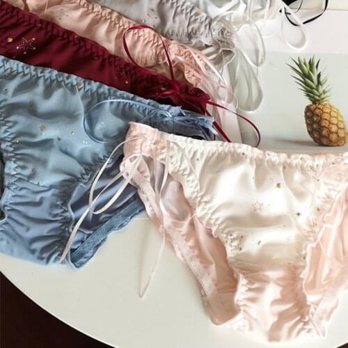 New Womens Underpants Cotton Panties Lace Panties Mid Waist Sexy Briefs Lovely Girls Underwear Womens Shorts Solid Briefs