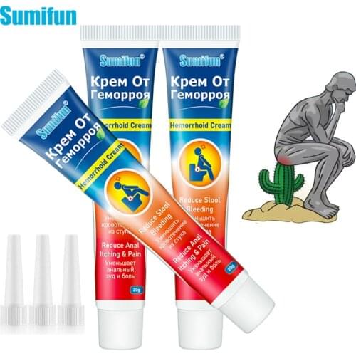 1/3pcs Sumifun Hemorrhoids Cream Piles cream Treatment Internal External Piles Anal Fissure Bleeding Itching Herbal Ointment