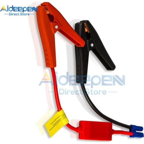 1Pcs DC 12V 24V Car Battery Connector Jumper Wire Plug Emergency Lead Cable Alligator Clip For Automobile Prevent Reverse Charge