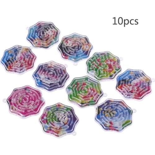 10Pcs Magic Octagon Puzzle Speed Labyrinth Track Maze Toy For Children Kids Gift