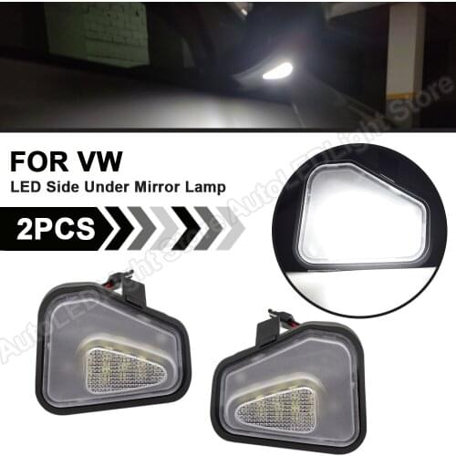 2Pcs For Volkswagen VW Passat 3C B7 EOS CC 358 Scirocco Jetta Mk4 LED Side Under Mirror Puddle Light Lamp Canbus Welcome Lamp
