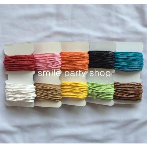 2packs/lot (40yards) 10mix color paper twine twisted paper rope, paper raffia rope for DIY Craft gift Packing
