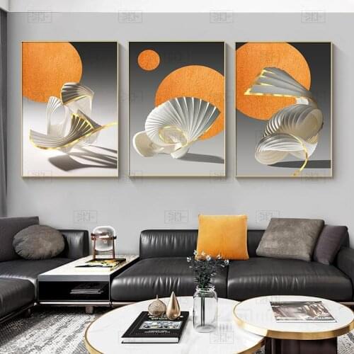 Abstract Paper Dancer Canvas Painting Luxury Orange Black Poster Print Scandinavian Wall Art Pictures for Living Room Home Decor