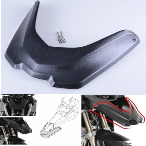 For BMW 2017 Black Motorcycle Accessories Front Fender Beak Extension Extender Wheel Cover Cowl For BMW R1200GS LC 2013-2016
