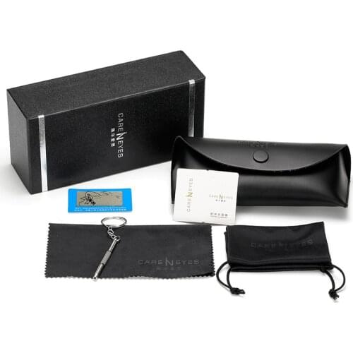 CAREINEYES 7PCS/Set Sunglasses Accessories Glasses Leather Box With Bag Lens Cloth Eyewear Storage Holder Case