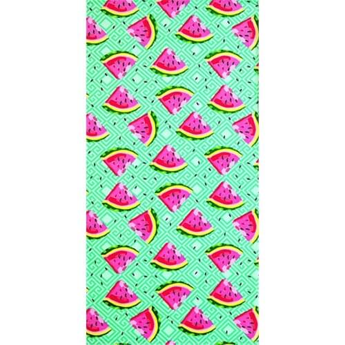 Watermelon Slices Brazilian Velour Beach Towel Hand Towels Multipurpose for Bathroom, Hotel, Gym and Spa