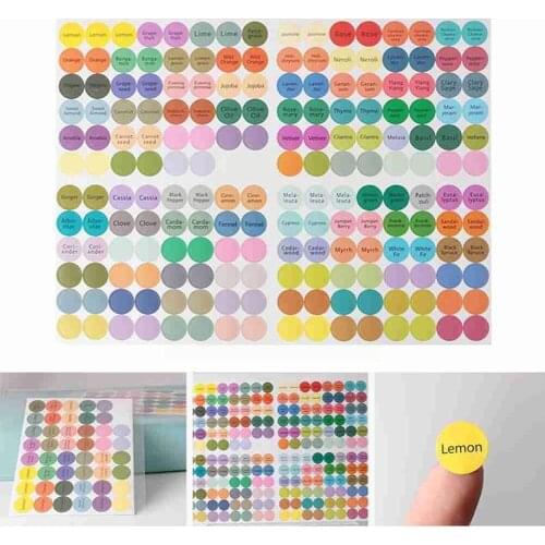 Essential Oil Bottle Color Dot Label 13mm Round Bottle Essential Label Sticker Oil Cap Bottle Self-adhesive Cap T6Q7