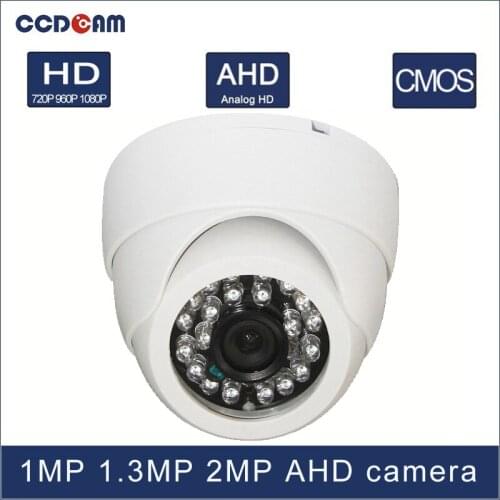 CCDCAM Free shipping 1 MP 1.3 MP 2Magepixel CCTV AHD Plastic Dome Camera for CCTV system