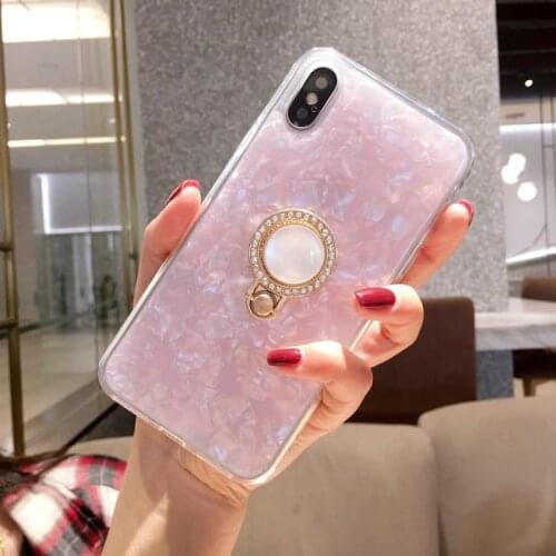 Pearl ring bracket Phone Cases For iPhone 11 Cover 12 Pro max 5 5S SE 6 6s 7PLUS 8 plus X XS MAX XR Soft TPU shell Cover coque