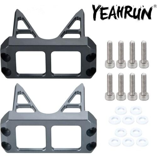 YEAHRUN Black/Titanium Metal Above Axle Servo Mount Protective Cover for Axial Wraith 90048 1/10 RC Crawler Car Upgrade Parts