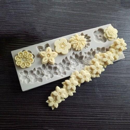 Flower Silicone Mold DIY Cake Chocolate Mold High Quality Non-stick Glue Mold Flower Baking Accessories Cake Decorating Tools