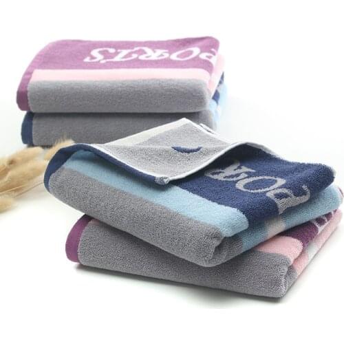 40x90cm Cotton Jacquard Men And Women Stripes Washcloth Beach Sunbathing Football Basketball Gym Yoga Sport Towel Couple Gifts