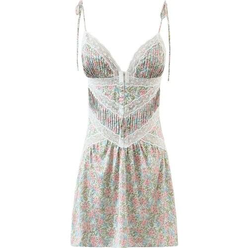 JC·KILIG 2021 Dream Flower Lace Bow Tie Suspender Dress L9648