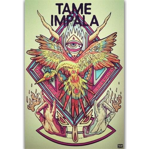 New Tame Impala Psychedelic Rock Music Band 2-Silk Art Poster Wall Sticker Decoration Gift