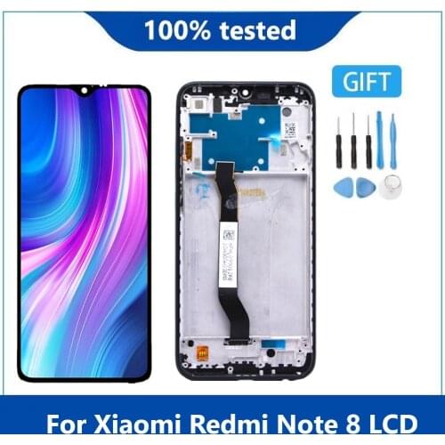 Original Display For 6.3'' Xiaomi Redmi Note 8 LCD Display Screen Touch Digitizer Repair Parts For Redmi Note8 LCD with Frame