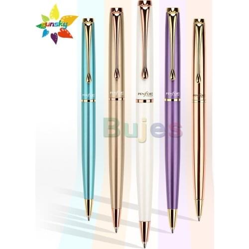 Original Nakabayashi Rotary Metal Ball point pen 0.5MM Black refill Ball pen Business office signature pen gift box Stationery
