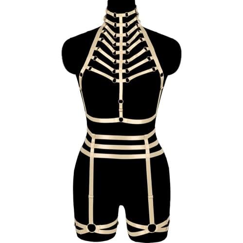 Harness For Women Belt Fetish Lingerie Body Buttocks Bondage Polyester Leg Harness Belts Goth Stockings Suspender Garters