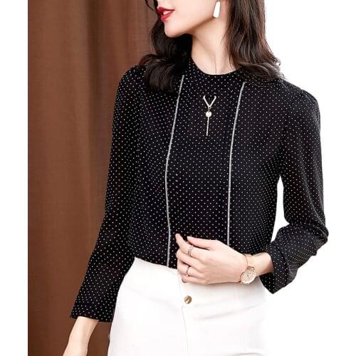 Блузки в горошек Qingerant China At AliExpress