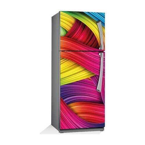 3D Abstract Art SelfAdhesive Refrigerator Sticker Fridge Door Cover Wallpaper 60x150cm 60x180cm 100x180cm