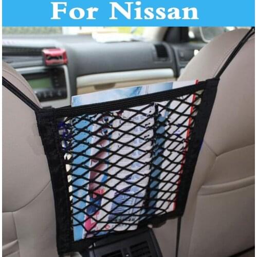 Car Back Seat Mesh Storage Bag Auto Net Organizer for Nissan Teana Terrano Tiida Versa Wingroad X-Trail March X-Terra car style