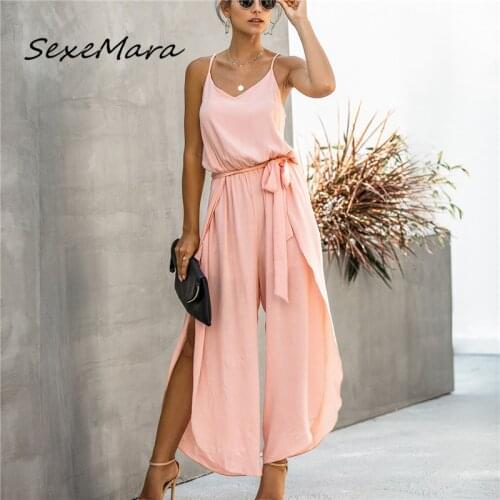 Женские однотонные комбинезоны SexeMara China At AliExpress