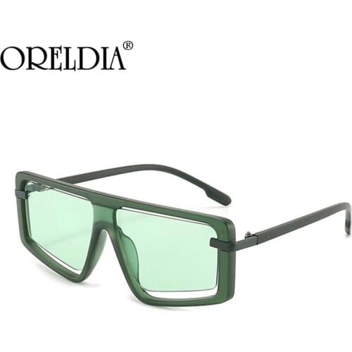 Oversized Punk Sunglasses 2021 Women Men Flat Top Square Colorful Sun Glasses Shades Eyewear Lady Brand Designer Glasses UV400