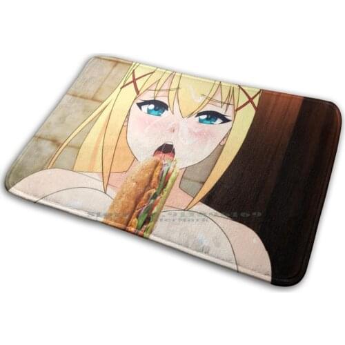 Darkness / Subway Mat Rug Carpet Anti-Slip Bedroom Entrance Door Mat Darkness Froh Happy Subway Hentai Anime Tv Trend Food Nsfw