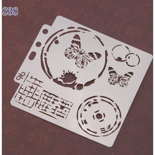 Butterfly Layering Stencils graffiti hand copied board hollowed out photo album graphic spray painting tool