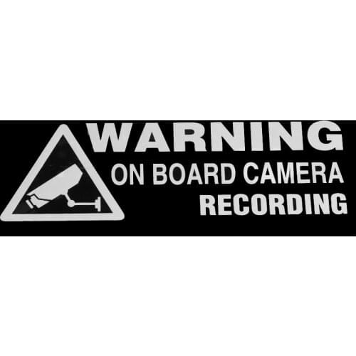 Universal Car Sticker Warning On Board Camera Recording Window Truck Auto Vinyl Sticker for Car Styling