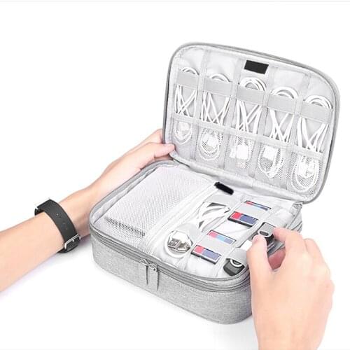 Universal External Hard Drive Case Cable Organizer Cases Electronics Accessories Bag for Hard Disk, USB Flash Drive