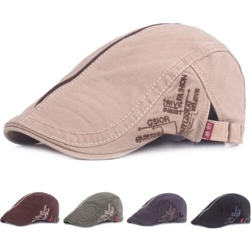 Spring Summer Artist Peaky Blinders Letter Berets Hat Gorras Caps for Men Duckbill Flat Sun Vintage Newsboy Cap Retro Vintage