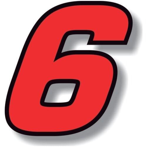 Vinyl sticker decal Black (Red outline) quare font race number Racing Number Sticker For Car Motor Bike 15*15CM