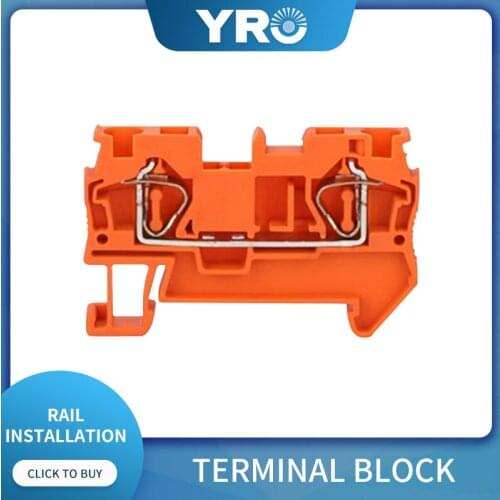 1 pieces/box ST-4 orange guide rail yellow green ground terminal