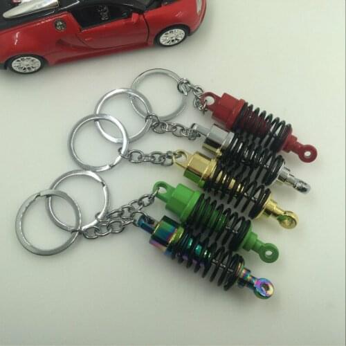 10pcs/lot shock absorber keychain key ring coilover damper key chain key holder creative sleutelhanger chaveiro llaveros hombre