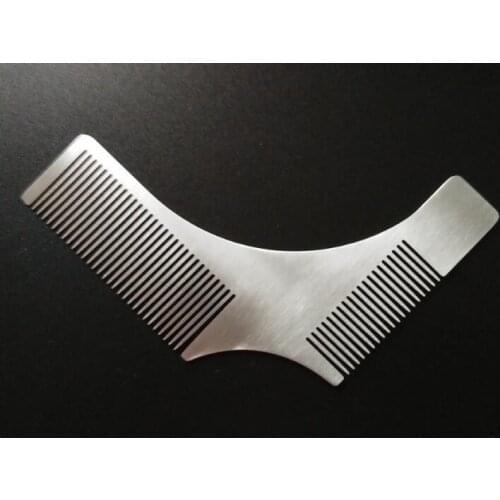 10PCS/LOT Stainless Steel Beard Shaping Tool Beard Bro Sex Man Gentleman Beard Trim Template Hair Cut modelling tools